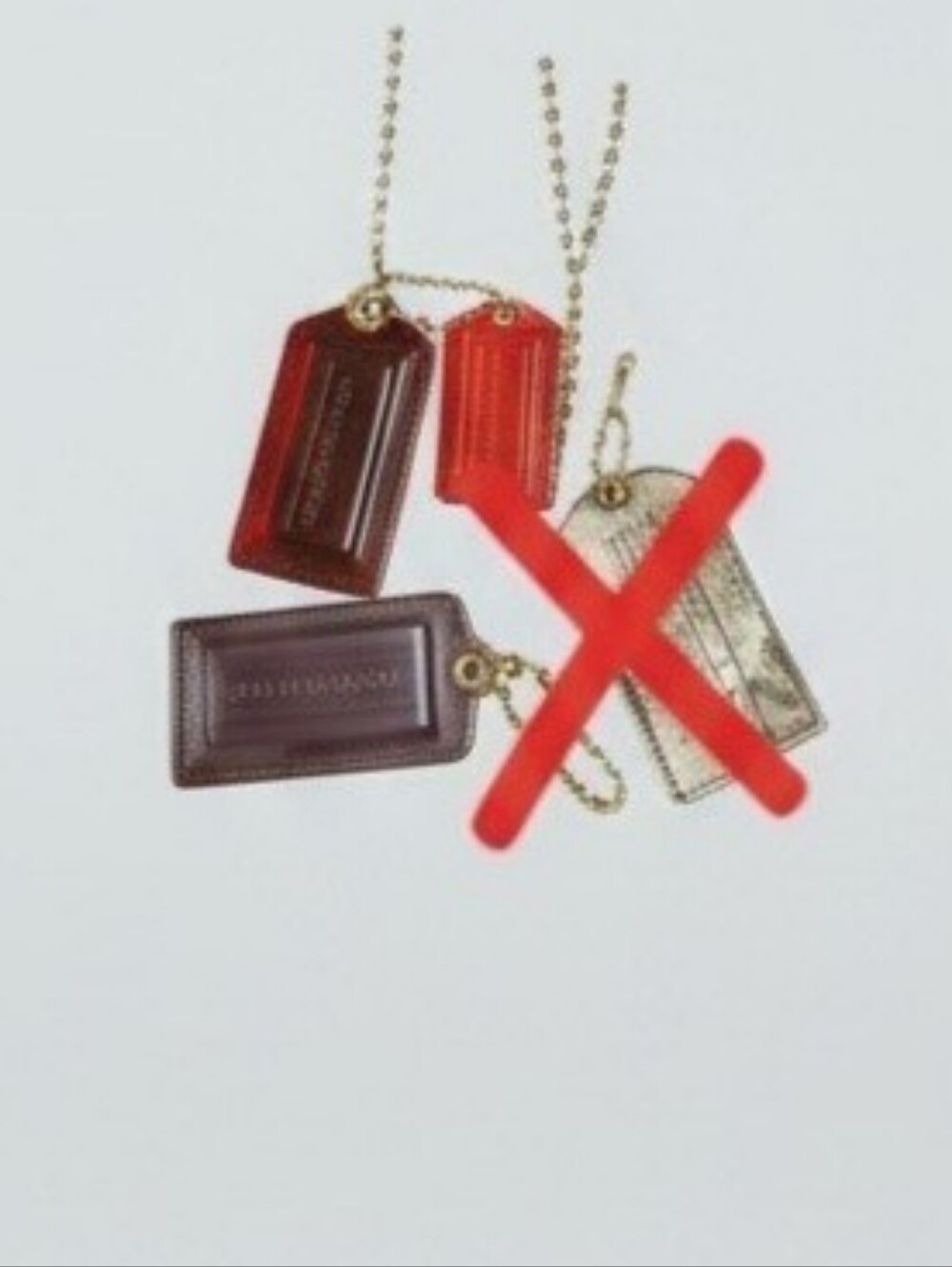 Coach Poppy Acrylic and Leather Hang Tag Bundle